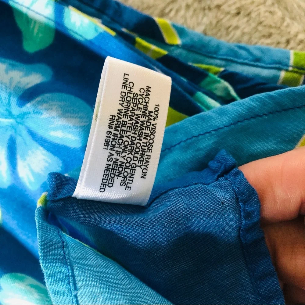 Diane Von Furstenberg Bright Floral Blue Beach Sarong